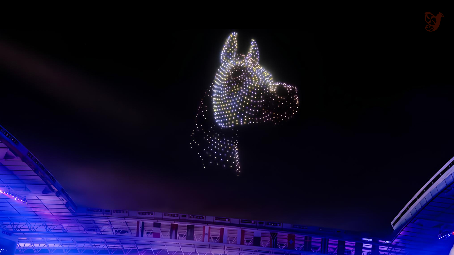 Al Shaqab'da 1.000 drone ile açık hava drone gösterisi, Doha