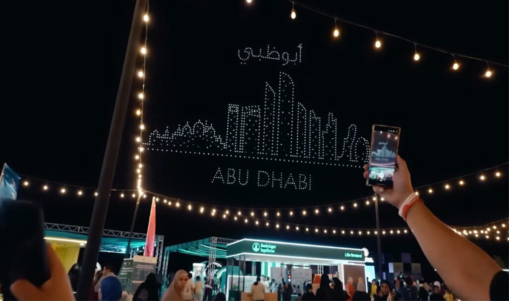 Abu Dabi Sağlık Festivali’nin açılışında drone gösterisi, 2025