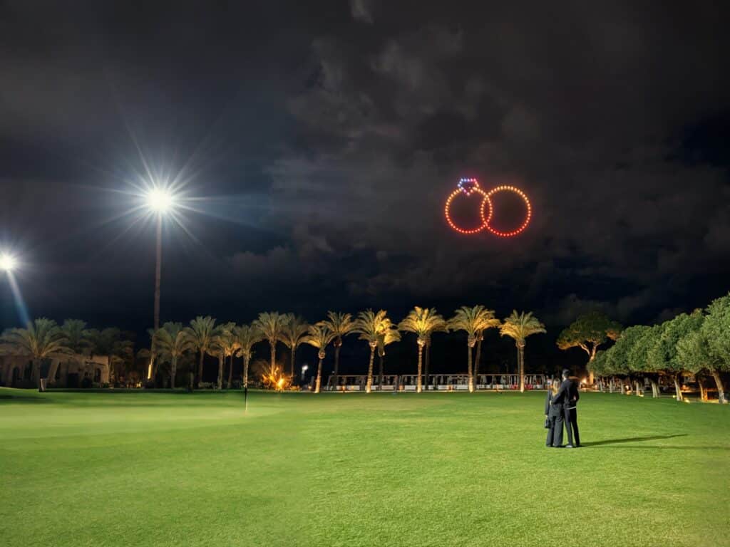 Aile kutlaması için drone gösterisi, Türkiye, 2026